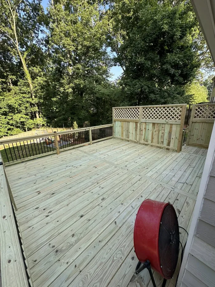 Elevated deck renovation completed by Chavez Builds near Alpharetta GA