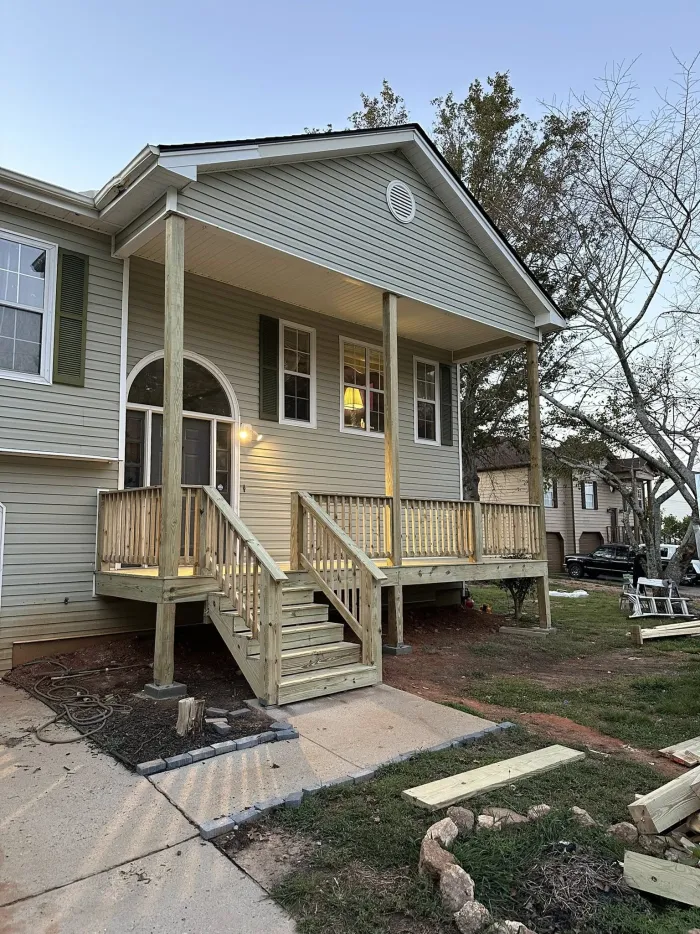 Front porch remodel by Chavez Builds in Buford GA