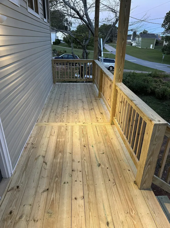 Covered porch renovation completed by Chavez Builds in Buford GA