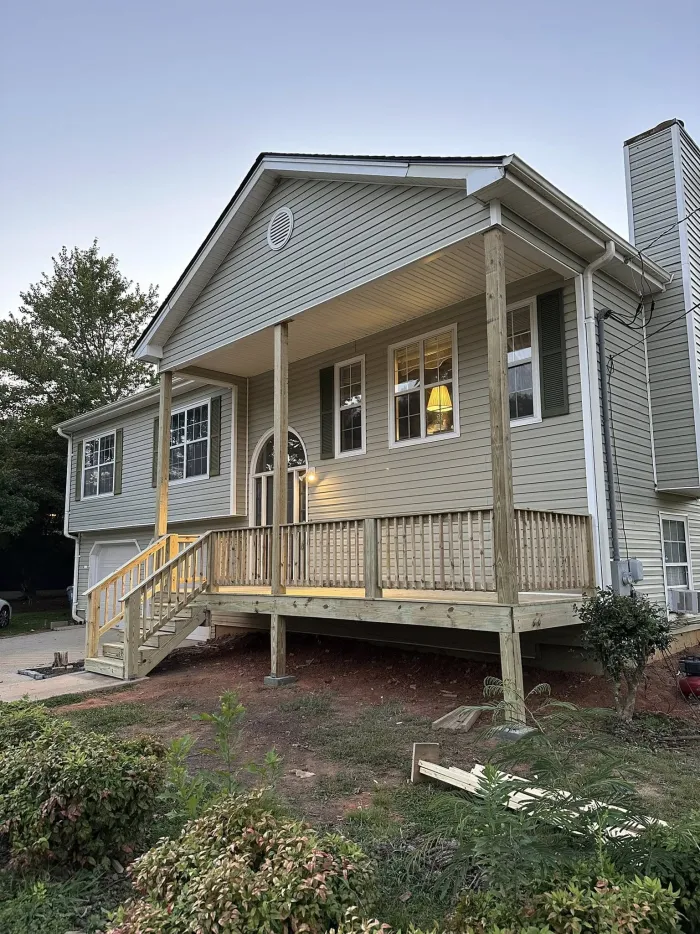 Portico renovation handled by Chavez Builds in Buford GA